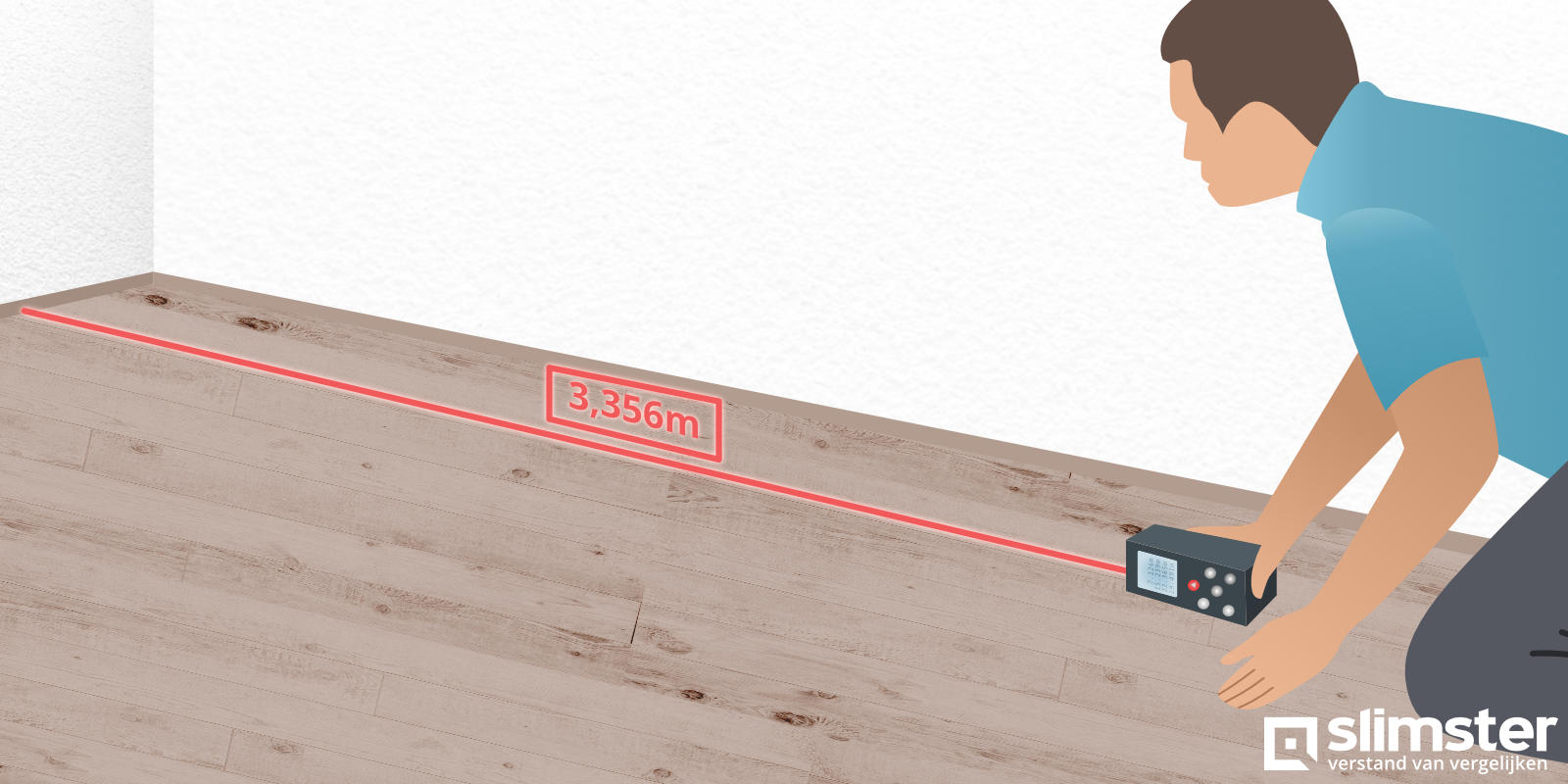 afstand berekenen met laser